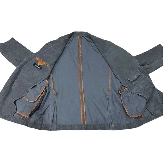 J Peterman Men's Size 46 Gray Sport Coat Corduroy Blazer Jacket Heavy J. Grey - Picture 6 of 11